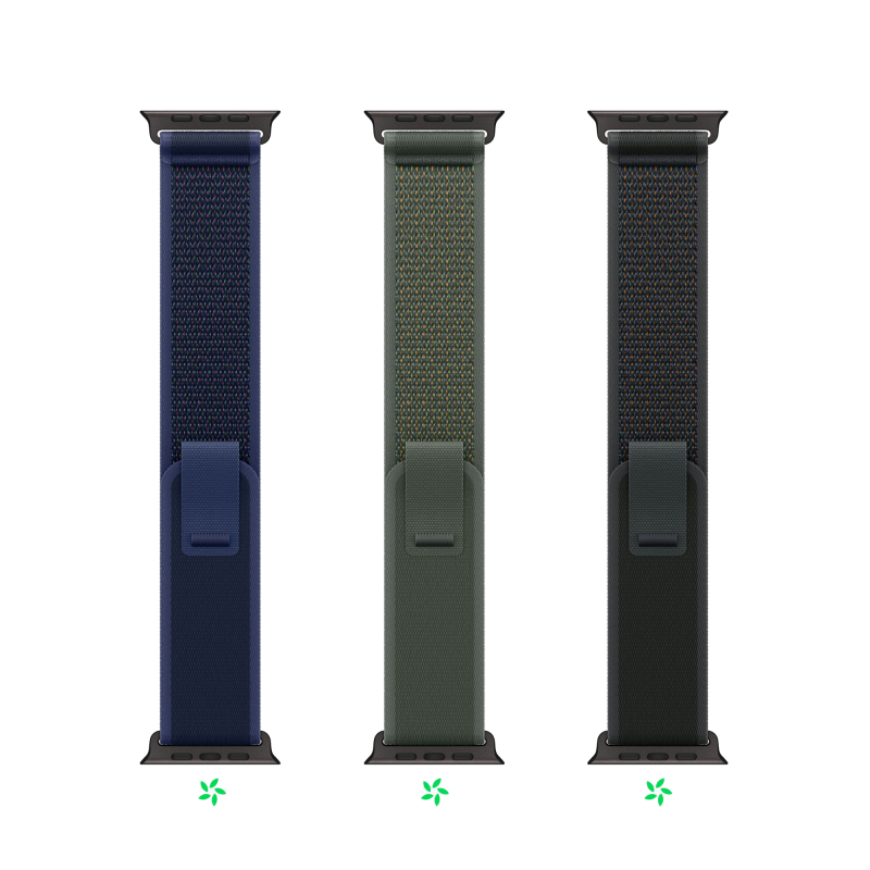 Apple Watch Ultra 2, 49 мм, корпус из титана цвета Чёрный (Black Titanium), ремешок Trail, цвет черный, S/M