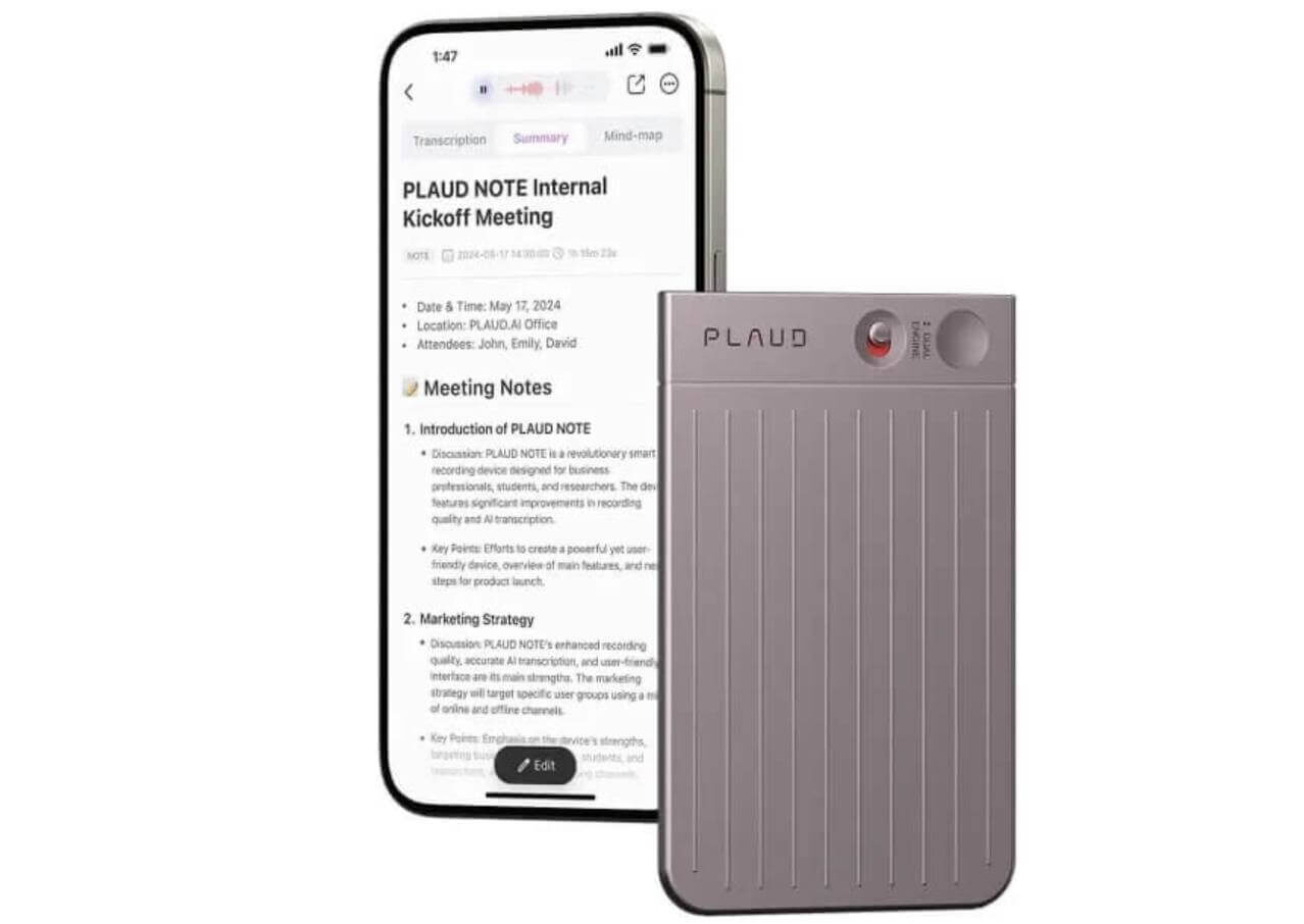 Диктофон Plaud Note Starlight c ChatGPT