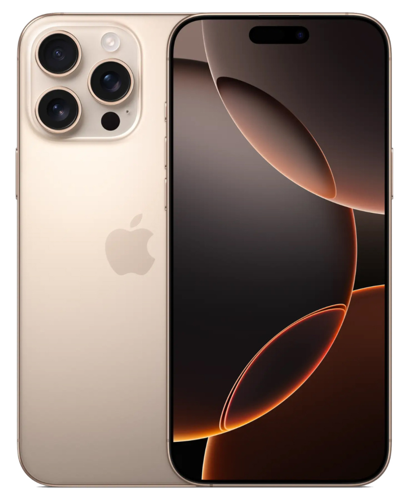 Apple iPhone 16 Pro Max SIM + eSIM, 512 Гб, Титановый песчаный (Без RuStore)
