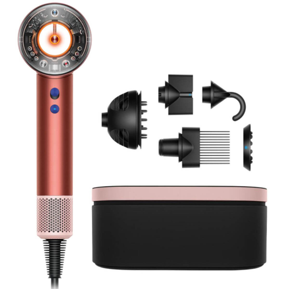 Фен Dyson Supersonic Hair Dryer HD16 Nural, Strawberry Bronze/Blush Pink с кейсом