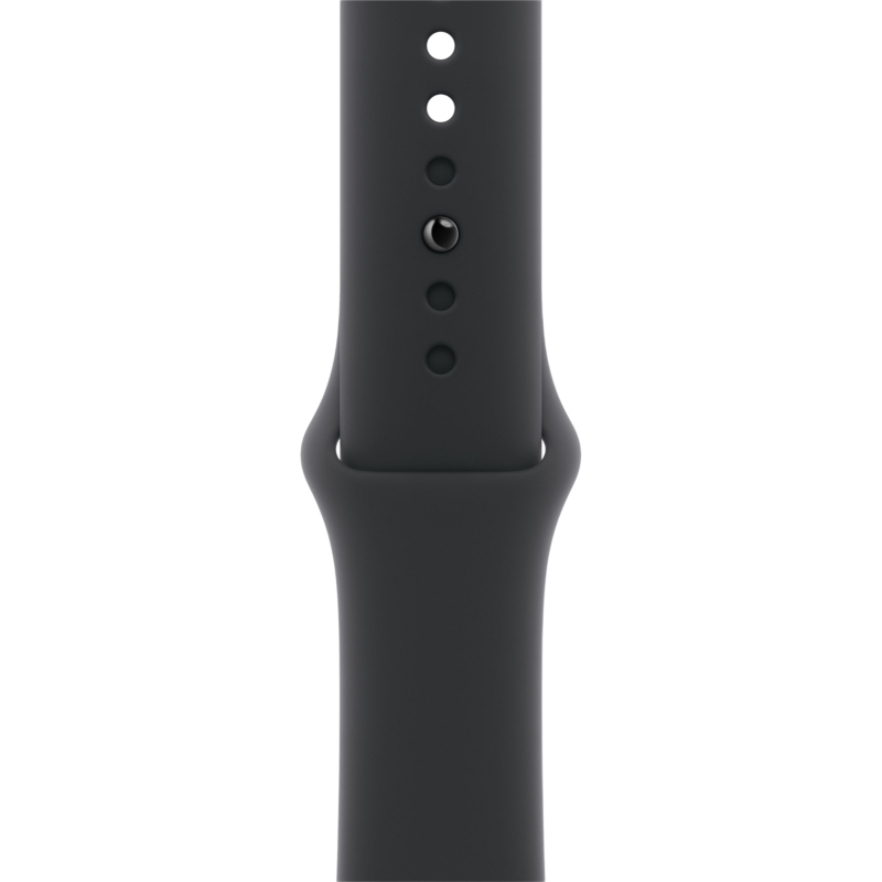 Apple Watch Series 11, 42 мм, корпус из алюминия цвета Чёрный оникс, ремешок спортивный, цвет черный, S/M