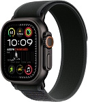 Apple Watch Ultra 2, 49 мм, корпус из титана цвета Чёрный (Black Titanium), ремешок Trail, цвет черный, S/M