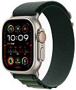 Apple Watch Ultra 2, 49 мм, корпус из титана цвета Титановый бежевый, ремешок Alpine, цвет зеленый, L