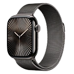 Apple Watch Series 10, 42 мм, корпус из титана цвета Пустынный титан, ремешок Стальной, цвет графит