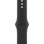 Apple Watch Series 11, 46 мм, корпус из алюминия цвета Чёрный оникс, ремешок спортивный, цвет черный, S/M