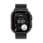 Apple Watch Ultra 3, 49 мм, корпус из титана цвета Чёрный (Black Titanium), ремешок Milanese, цвет черный, M