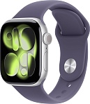 Apple Watch Series 11, 42 мм, корпус из алюминия цвета Серебро, ремешок спортивный, цвет фиолетовый туман, M/L