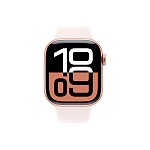 Apple Watch Series 10, 42 мм, корпус из алюминия цвета Розовое золото, ремешок спортивный, цвет румянец, M/L