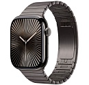 Apple Watch Series 10, 46 мм, корпус из титана цвета Пустынный титан, ремешок Стальной, цвет серый (natural titanium)