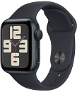 Apple Watch SE, 40 мм, корпус из алюминия цвета Тёмная ночь (Midnight), ремешок спортивный, цвет тёмная ночь (midnight), M/L