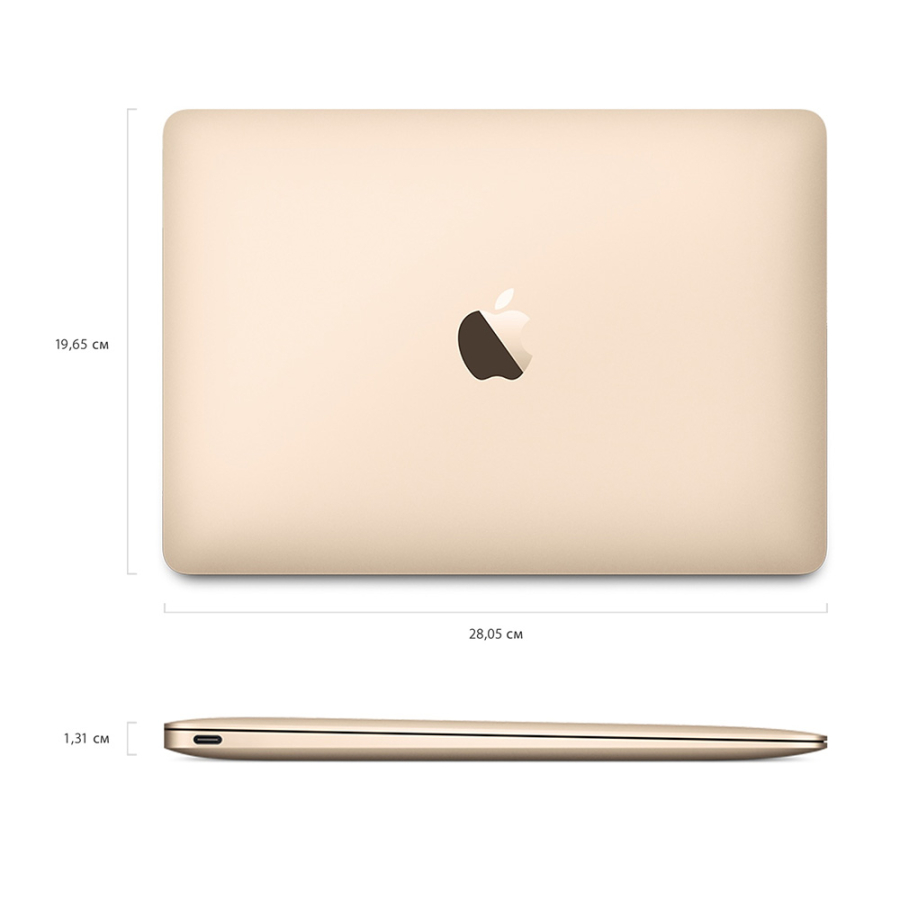 ﻿Ноутбук Apple MacBook 12″” 2018 MRQP2 (Intel Core i5 1300 MHz/8GB/512GB/Intel HD Graphics 615/Gold)