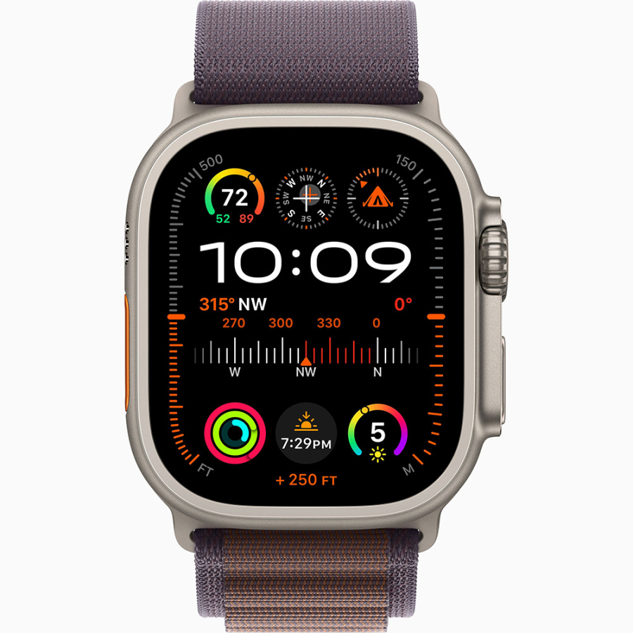 Apple Watch Ultra 2 GPS + Cellular, 49 мм, корпус из титана, ремешок Alpine цвета индиго
