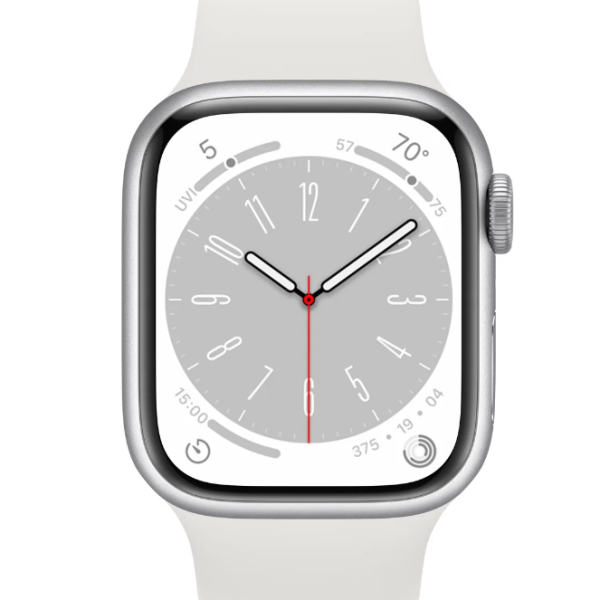 Часы Apple Watch Series 8 41 мм Aluminium Case, silver/white Sport Band