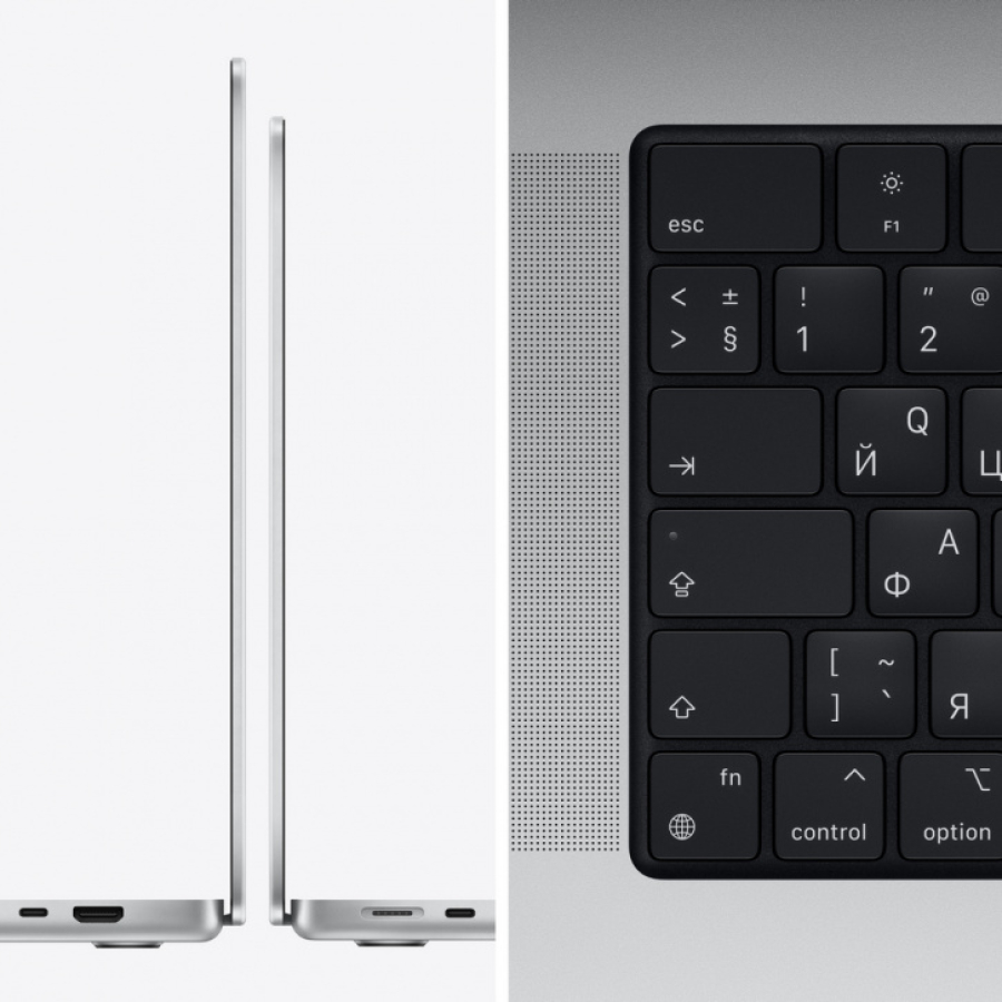 Ноутбук Apple MacBook Pro 14″ (M1 Pro 10C CPU, 16C GPU, 2021) 16 ГБ, 512 ГБ SSD, серебристый